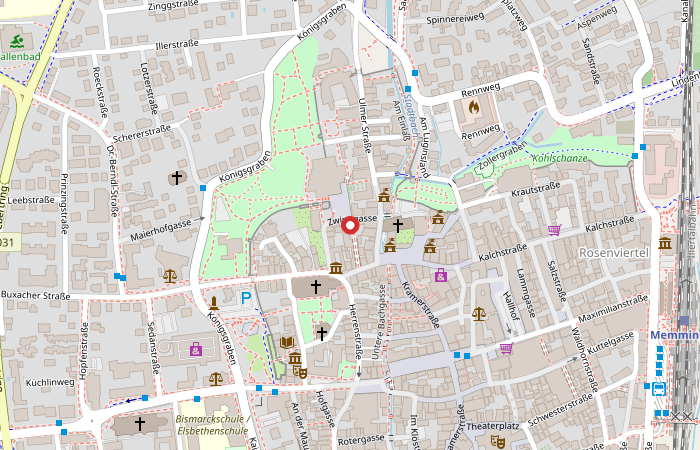 Karte: ORTHOPAEDICUMM, Zwinggasse 3, 87700 Memmingen